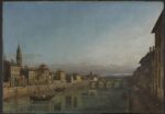 Bernardo Bellotto, L'Arno verso il ponte alla Carraia, Firenze, 1743-44. Cambridge, Fitzwilliam Museum