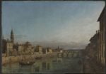 Bernardo Bellotto, L'Arno verso il ponte alla Carraia, Firenze, 1743-44. Cambridge, Fitzwilliam Museum