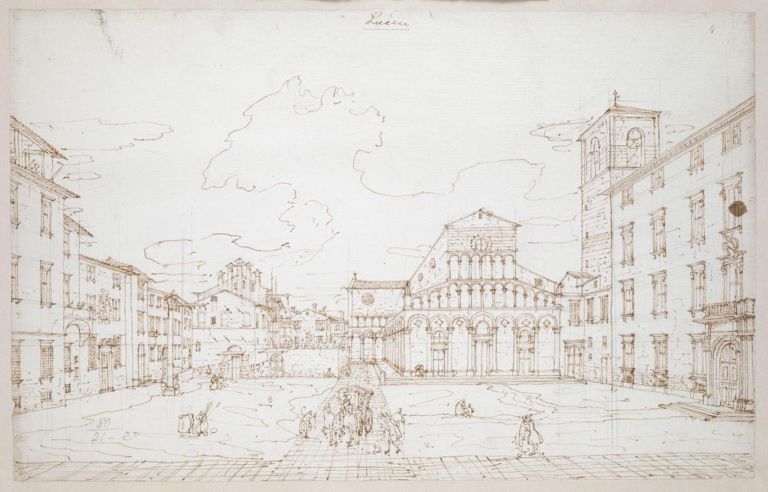 Bernardo Bellotto, Santa Maria Forisportam, Lucca, 1740. Londra, British Library