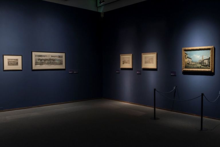 Bernardo Bellotto. 1740. Viaggio in Toscana. Installation view at Fondazione Ragghianti, Lucca 2019. Courtesy Fondazione Ragghianti