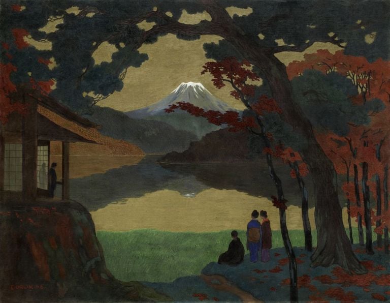 Emil Orlik, Paesaggio con il monte Fuji, 1908, courtesy Daxer & Marschall Gallery, Monaco