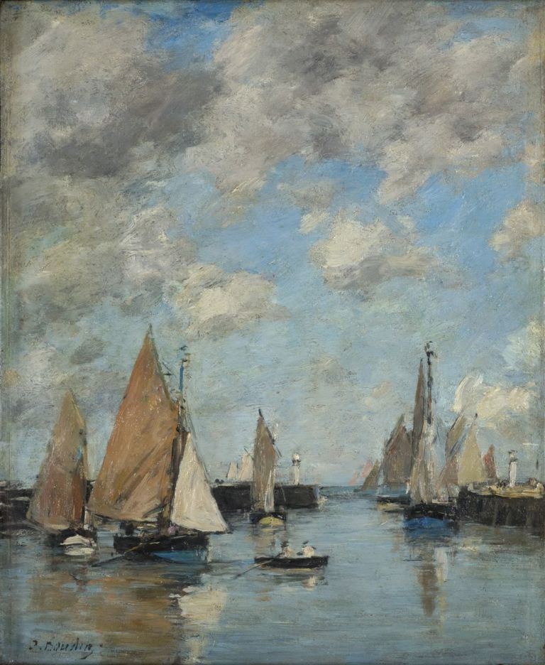 Eugène Boudin, Trouville, il molo con l’alta marea, 1888 95 ca. Collection Association Peindre en Normandie, Caen