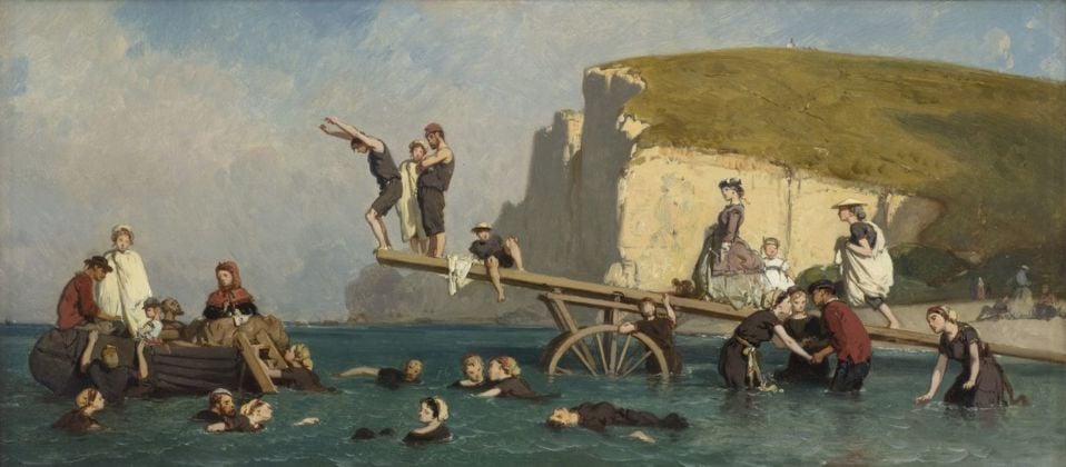 Eugéne Le Poittevin, Bagno a Étretat, 1858 ca. Collection Association Peindre en Normandie, Caen