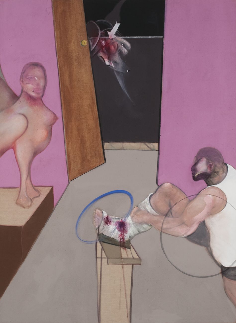 Francis Bacon, Oedipus and the Sphinx after Ingres, 1983. Courtesy Museu Coleção Berardo, Lisbona