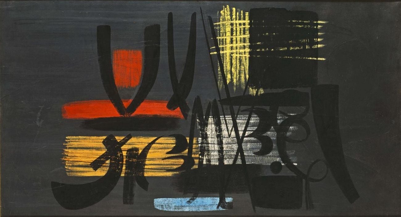 Hans Hartung, T1949 9, 1949. Kunstsammlung Nordrhein Westfalen, Düsseldorf © ADAGP, Paris, 2019. Photo © BPK, Berlin, Dist. RMN Grand Palais Walter Klein