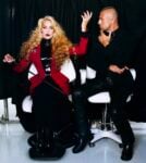 Helmut Newton, Jerry Hall and Thierry Mugler, Paris, 1996. Photo © The Helmut Newton Estate