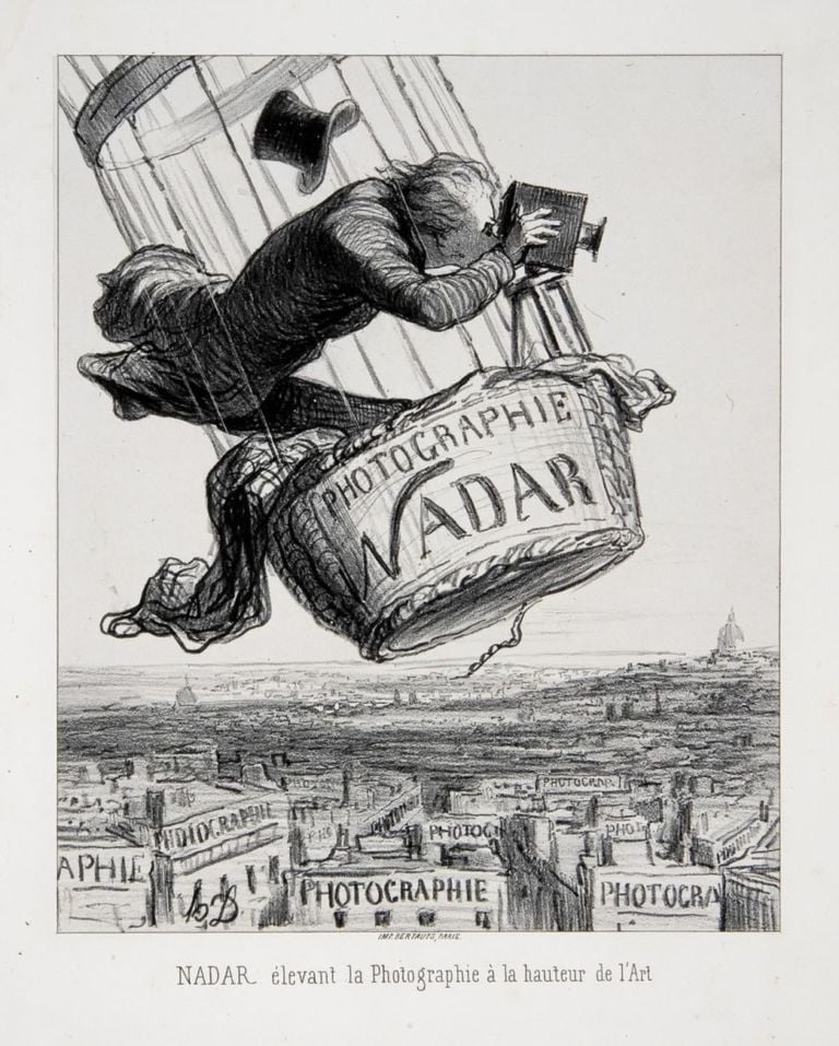 Honoré Daumier, Nadar élevant la Photographie à la hauteur de l'Art, 1862. Collezione privata © D. Noack