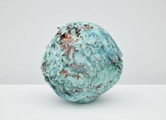 Jay Heikes, Minor Planet, 2017. Ooxidized copper 27 x 25 x 25 cm. Courtesy Jay Heikes and Federica Schiavo Gallery