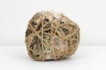 Jay Heikes, Minor Planet, 2019. Steel mesh, sawdust, rope, glue, salt 27 x 25 x 25 cm. Courtesy Jay Heikes and Federica Schiavo Gallery