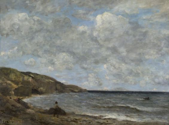 Jean Baptiste Camille Corot, Una spiaggia in Normandia, 1872 74. Collection Association Peindre en Normandie, Caen