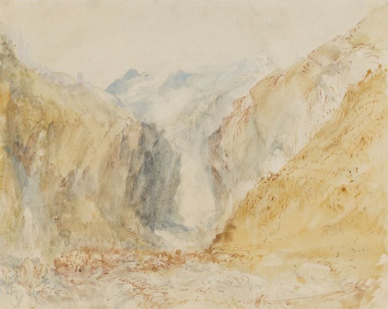 Joseph Mallord William Turner, Veduta della gola di Faido, 1842 ca., olio su tela, MASI Lugano, Collezione Cantone Ticino