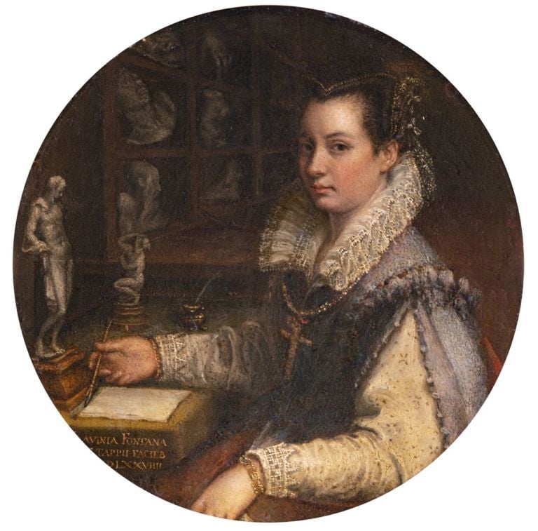 Lavinia Fontana, Autoritratto in studio, 1579. Firenze, Galleria degli Uffizi