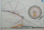 Marcello D’Olivo, Stadio a Toronto, Canada, pianta, sezione e particolari, 1984-85, matita e pennarelli su lucido. Courtesy Archivio D’Olivo, Gallerie del Progetto, Civici Musei di Udine