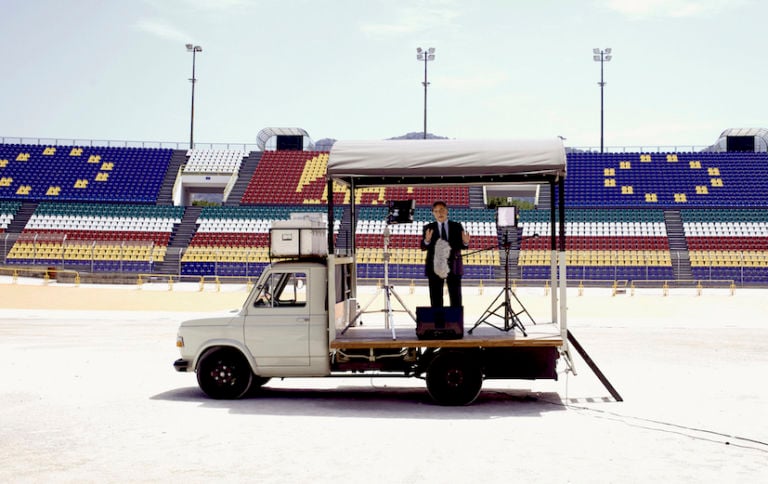 MASBEDO Videomobile (Leoluca Orlando) 2019 Video installazione Durata e dimensioni variabili Courtesy In Between Art Film Ph: Genny Petrotta