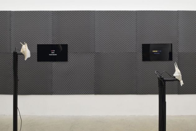 Marco Giordano. My mouth in your mind. Installation view at Frutta Gallery, Roma 2019