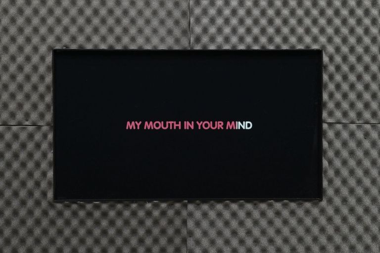 Marco Giordano. My mouth in your mind. Installation view at Frutta Gallery, Roma 2019