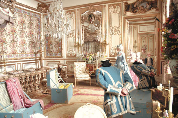 Marie Antoinette, Sofia Coppola, 2006. Décor reconstitué de la chambre de la reine. Anne Seibel décoratrice. © Anne Seibel
