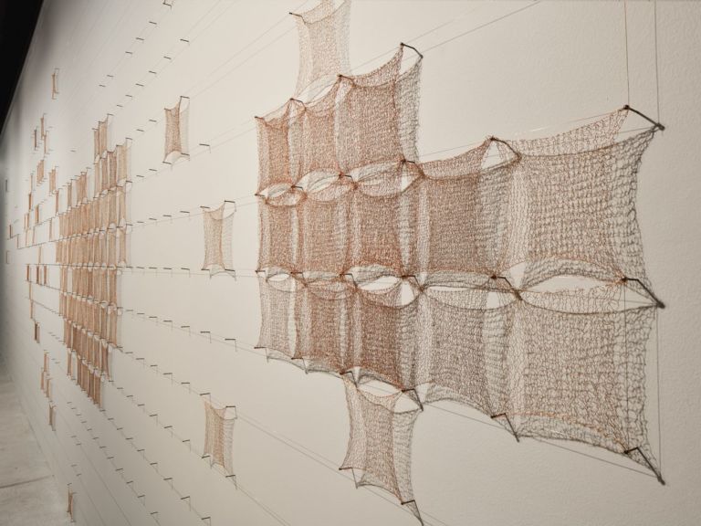 Marisa Merz. Geometrie sconnesse palpiti geometrici. Installation view at Collezione Giancarlo e Danna Olgiati, Lugano 2019. Photo Agostino Osio – Alto Piano