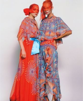 Models wearing garments from Zandra Rhdoes AW 1976 77 ‘Mexican’ collection