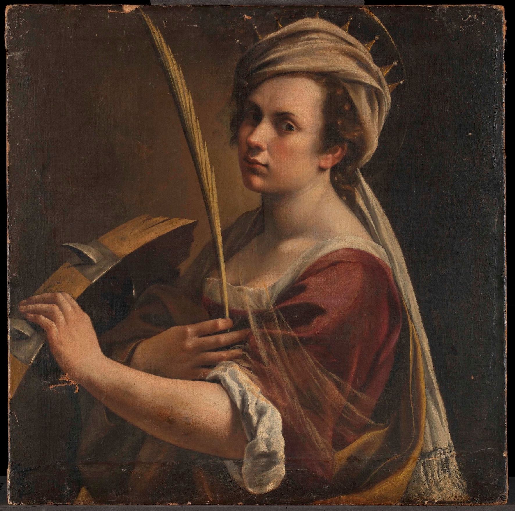 Artemisia Gentileschi (1593 – 1654 or later) Self Portrait as Saint Catherine of Alexandria about 1615-17 Oil on canvas 71.5 x 71 cm © The National Gallery, London