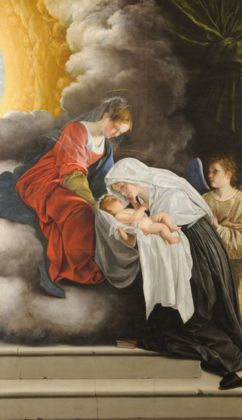 Orazio Gentileschi, Madonna con Bambino e Santa Francesca Romana. Galleria Nazionale delle Marche, Urbino