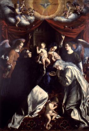 Orazio Gentileschi, Madonna del Rosario. Pinacoteca Civica “Bruno Molajoli”, Fabriano