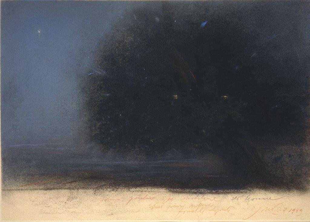 Piero Guccione, Albero del siparietto, 1989, collezione Iannaccone