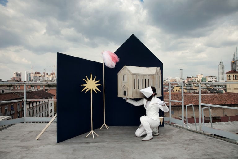 Luigi Presicce, La donazione della cappella [The donation of the chapel], 2010; performance photography, color photo printing on baryta paper, mounted on D-bond; edition 5/5; 100 x 150 cm; courtesy the artist. Photo Giovanna Silva