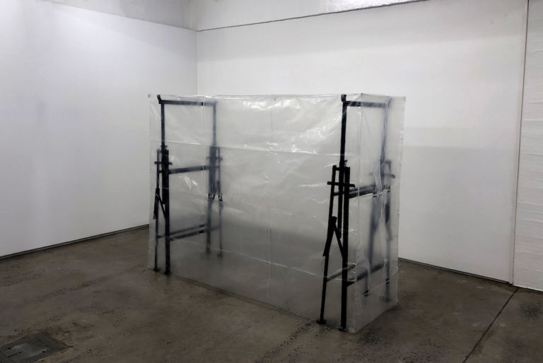 Gian Maria Tosatti; Void #02, 2019; metal, Plexiglas and plastic; 176 x 224 x 80 cm; courtesy Lia Rumma Gallery, Milan / Naples. Photo courtesy the artist