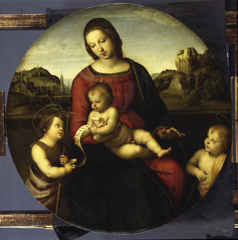 Raphael, Terranuova Madonna Tempera and oil on wood, 28.5 × 21.5 cm Staatliche Museen, Berlin © Staatliche Museen zu Berlin, Gemäldegalerie, Photo: Jörg P. Ander