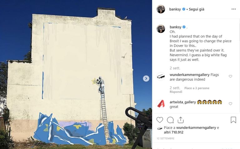 doversmal Banksy colpisce a Londra. Nuova opera in vetrina in negozio in disuso