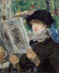 Édouard Manet French, 1832 - 1883 Woman Reading, about 1880-1881 Oil on canvas Unframed: 61.2 × 50.7 cm (24 1/8 × 19 15/16 in.) The Art Institute of Chicago, Mr. and Mrs. Lewis Larned Coburn Memorial Collection, 1933.435 EX.2019.3.55