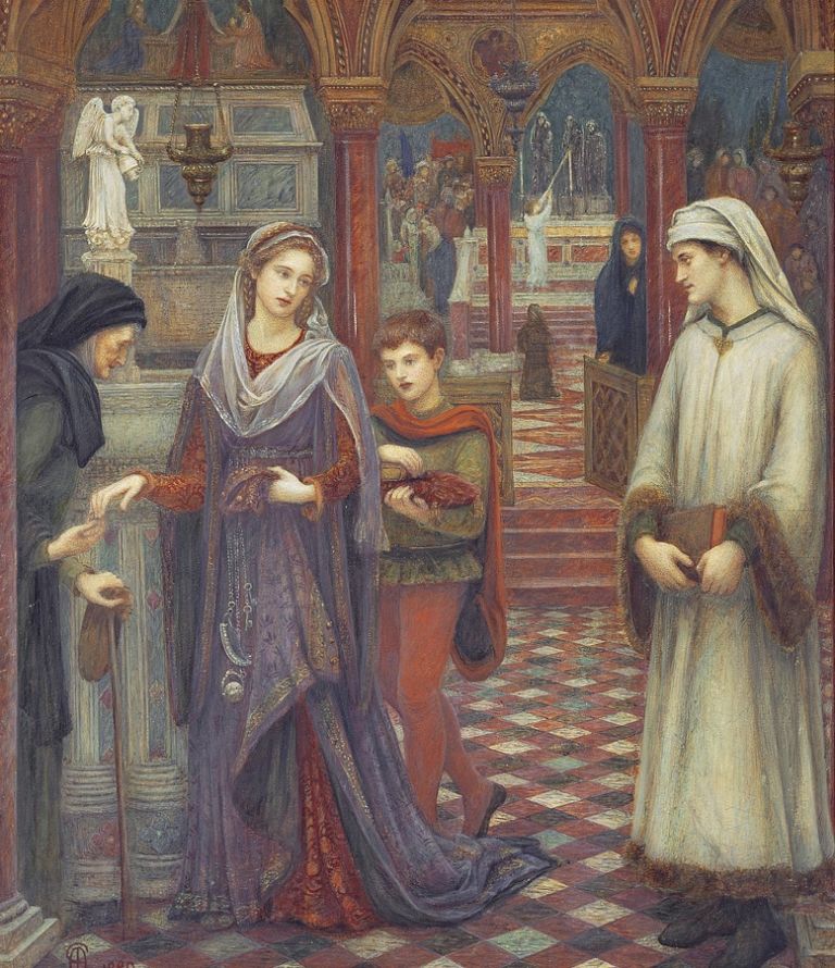 The First Meeting of Petrarch and Laura by Marie Spartali Stillman, 1889. Private Collection. Courtesy of Peter and Renate Nahum