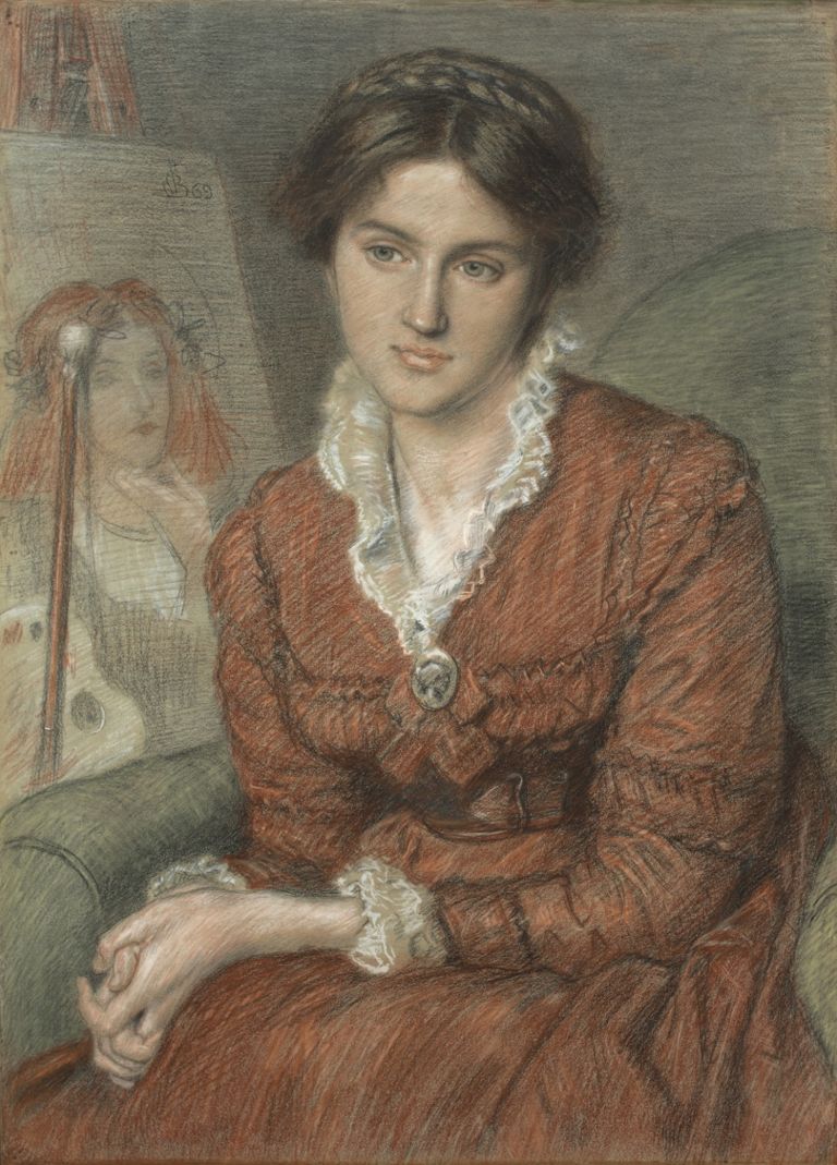 Marie Spartali by Ford Madox Brown, 1869. Private Collection;