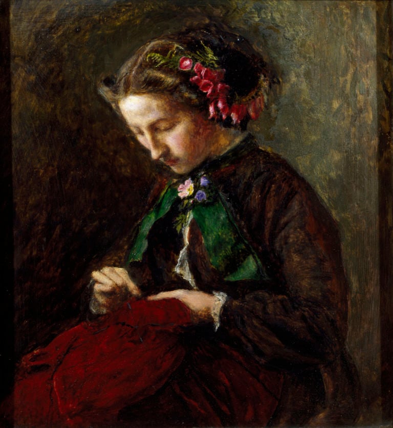 Effie with Foxgloves in her Hair (The Foxglove) by John Everett Millais, 1853. National Trust Collections, Wightwick Manor and Gardens, Warwickshire. © National Trust Images / Derrick E. Witty