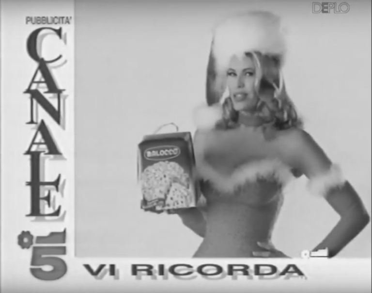 Jacopo Miliani, Video still of Balocco TV commercial with the testimonial Wendy Windham, 1992