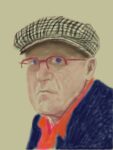 David Hockney "Self Portrait" March 14, 2012 iPad drawing printed on paper Exhibition Proof 37 x 28" © David Hockney