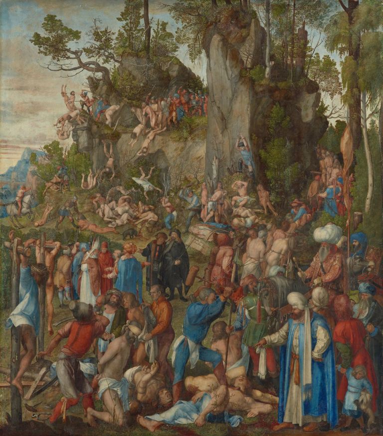 Albrecht Dürer, Die Marter der zehntausend Christen, 1508. Vienna, Kunsthistorisches Museum, Gemäldegalerie © KHM Museumsverband