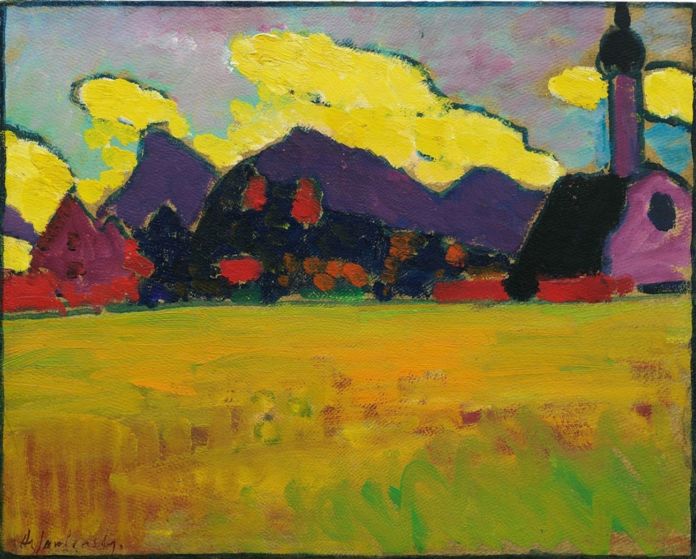Alexej von Jawlensky, Campagna attorno a Murnau, ca. 1910. Hilti Art Foundation, Schaan, Liechtenstein Alexej von Jawlensky, Campagna attorno a Murnau, ca. 1910. Hilti Art Foundation, Schaan, Liechtenstein