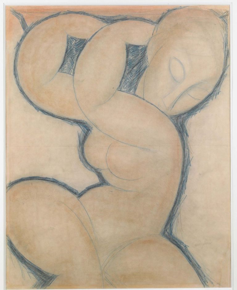 Amedeo Modigliani, Cariatide (bleue), 1913 ca., olio su tela, 56,5 x 45 cm. Collezione Jonas Netter