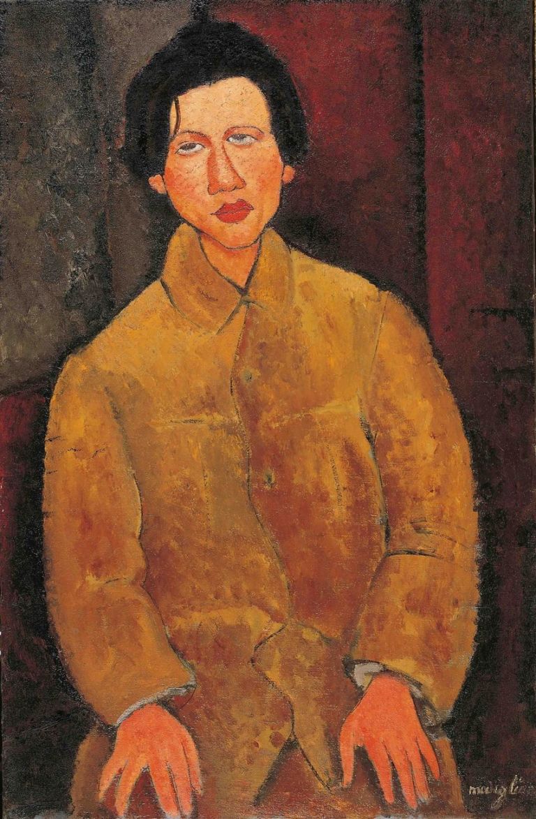 Amedeo Modigliani, Chaïm Soutine, 1916, olio su tela, 100 x 65 cm. Collezione Jonas Netter