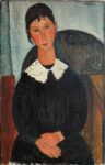 Amedeo Modigliani, Elvire au col blanc (Elvire à la collerette), 1917 o 1918, olio su tela, 92 x 65 cm. Collezione Jonas Netter