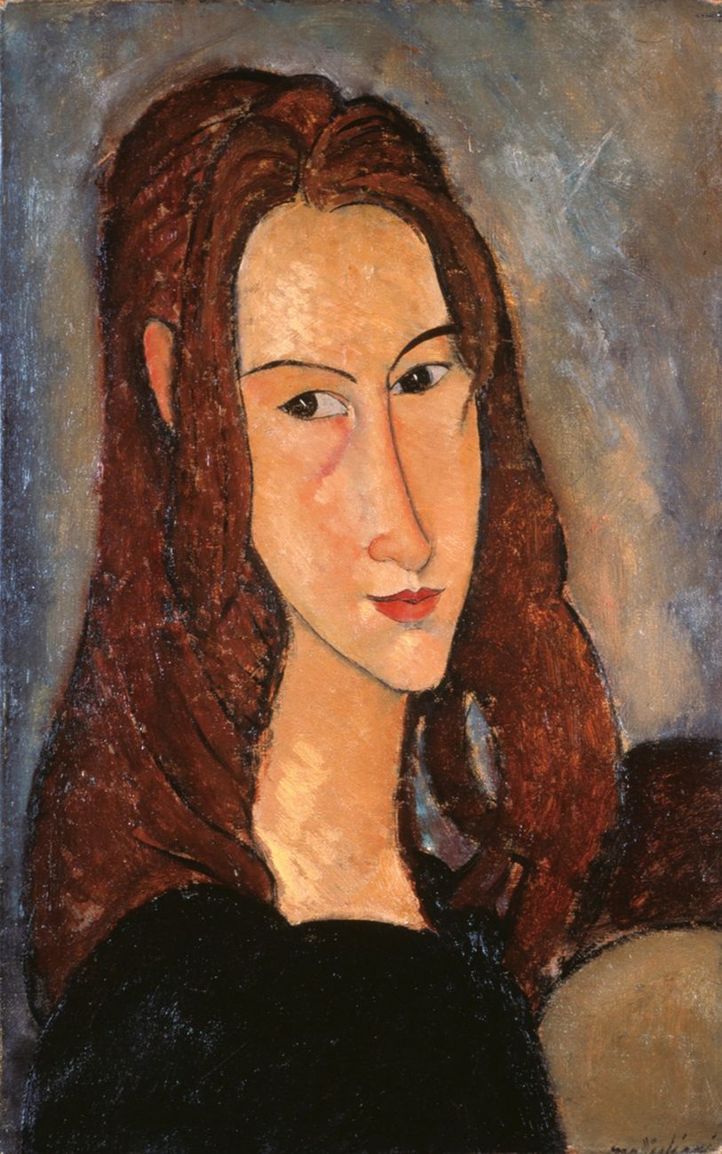 Amedeo Modigliani, Jeune fille rousse (Jeanne Hébuterne), 1918, olio su tela, 46 x 29 cm. Collezione Jonas Netter