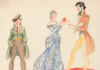 Anna Marongiu, Illustrazioni per Il Circolo Pickwick di Charles Dickens, 1928, inchiostro e acquerello su carta. Collezione Charles Dickens Museum dettaglio
