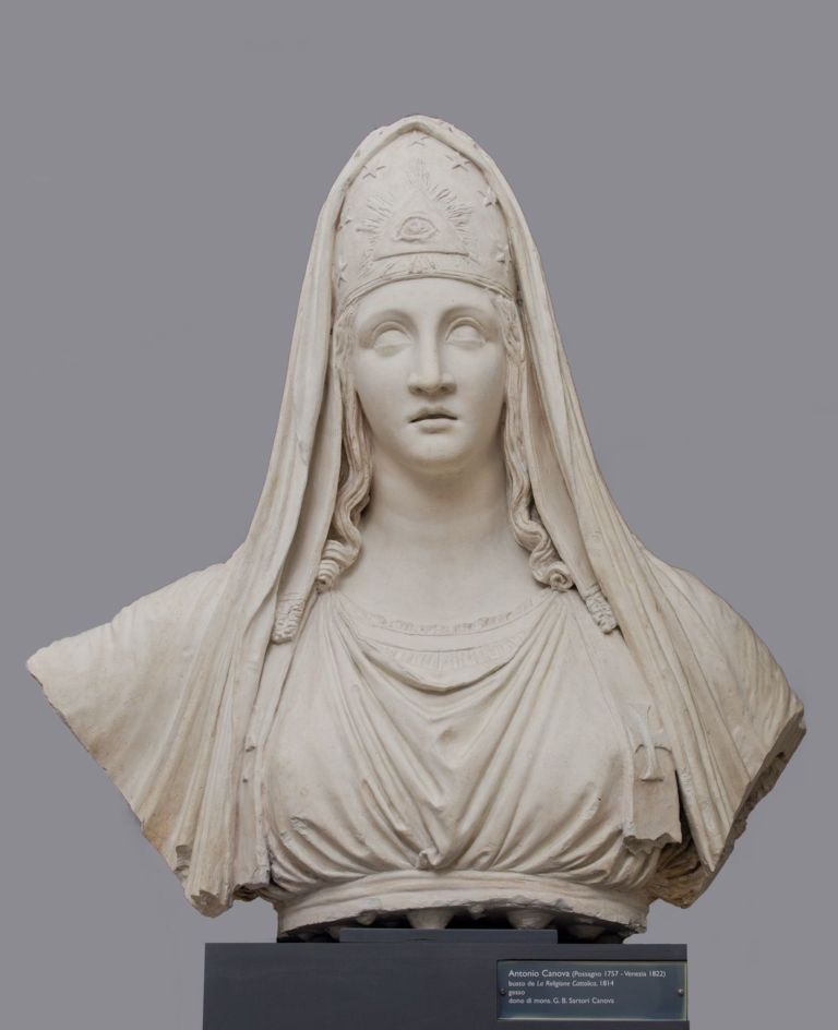 Antonio Canova, La Religione, 1814-1815, gesso, 110x116x55 cm. Roma, Accademia Nazionale di San Luca