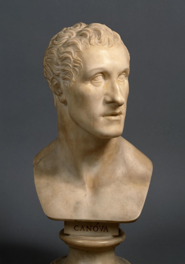 Antonio D’Este, Busto di Antonio Canova, 1832, marmo, 50,5x23x21 cm. Città del Vaticano, Musei Vaticani. Archivio Fotografico Musei Vaticani