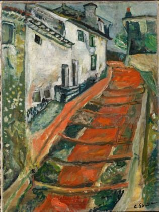 Chaïm Soutine, L'Escalier rouge à Cagnes, 1918 ca., olio su tela, 61,6 x 46,5 cm. Collezione Jonas Netter