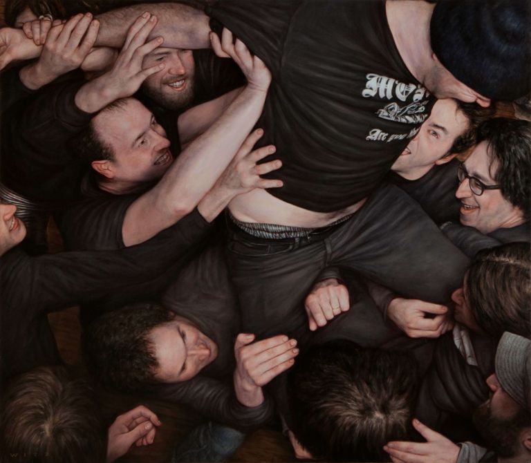 Dan Witz, Scrum V (Commercial St), 2017