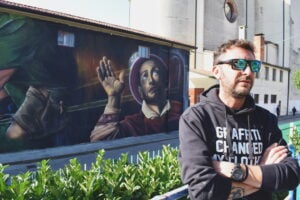 Galileo e San Carlo Borromeo protagonisti dell’ultimo murale dello street artist Acme107 a Padova