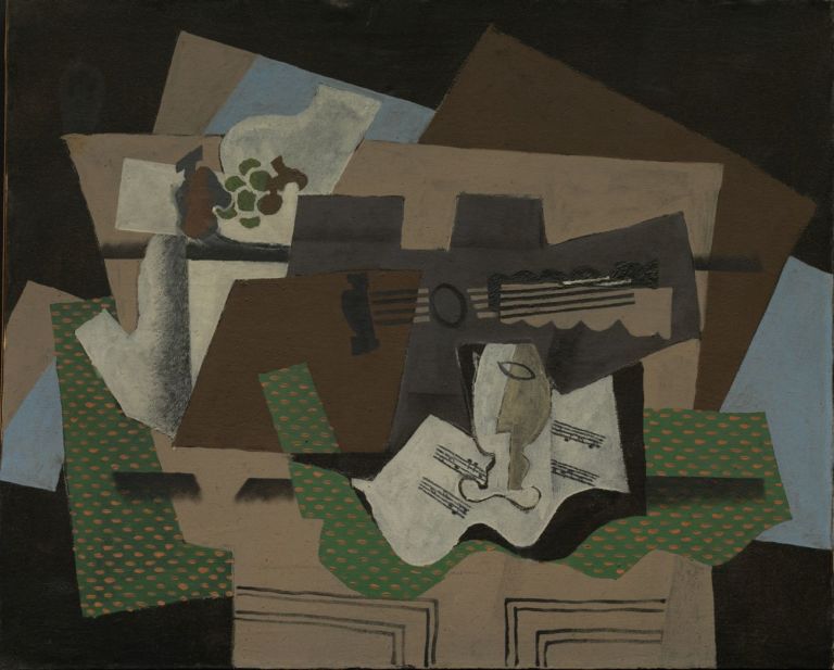 Georges Braque, Guitare, verre et compotier sur un buffet, inizio 1919. Solomon R. Guggenheim Museum, New York. Thannhauser Collection, Donazione Justin K. Thannhauser Foundation, per scambio